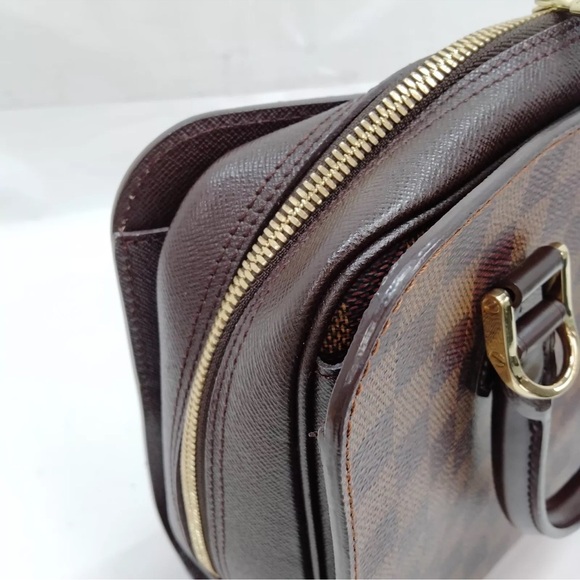 Auth LOUIS VUITTON Damier Ebene Triana Handbag Brown - Picture 8 of 13